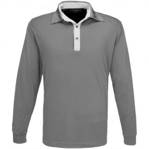 Mens Long Sleeve Pensacola Golf Shirt  - Grey Only