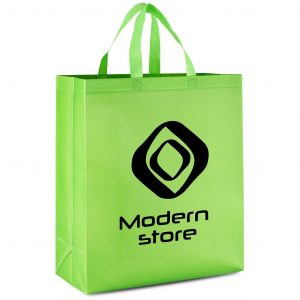 Pacific Laminated Non-Woven Shopper - Lime Only