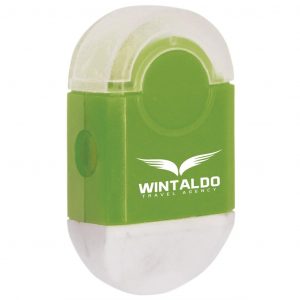 Duo Eraser And Sharpener - Lime Only