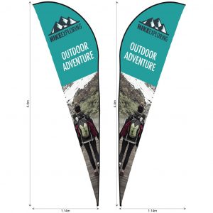 Legend 4m Sublimated Sharkfin Double-Sided Flying Banner Skin