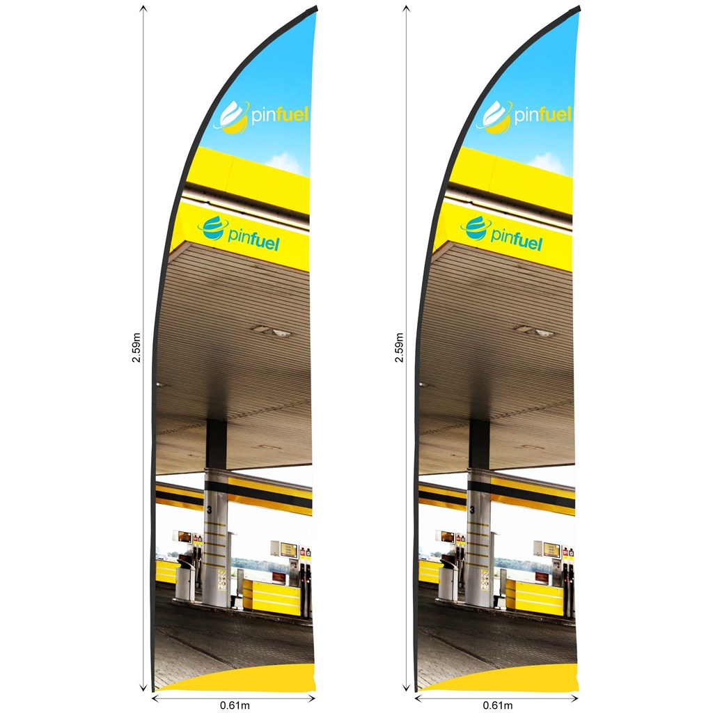 Legend 2m Sublimated Arcfin Flying Banner Skin (Set Of 2)