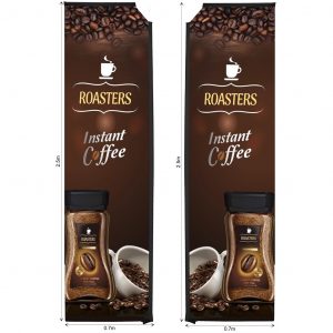 Legend 3m Sublimated Telescopic Double-Sided Flying Banner Skin