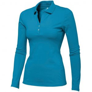 Ladies Long Sleeve Zenith Golf Shirt - Aqua Only