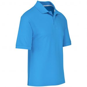 Mens Crest Golf Shirt - Aqua Only