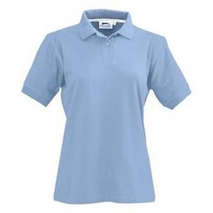 Ladies Crest Golf Shirt  - Light Blue Only