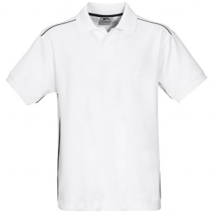 Mens Backhand Golf Shirt  - White Only