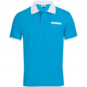 Mens Caliber Golf Shirt - Aqua Only