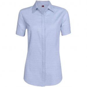 Ladies Short Sleeve Wallstreet Shirt - Blue Only
