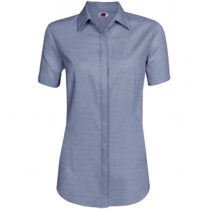 Ladies Short Sleeve Wallstreet Shirt - Navy Only