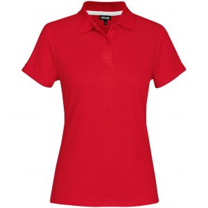 Ladies Bayside Golf Shirt  - Red Only