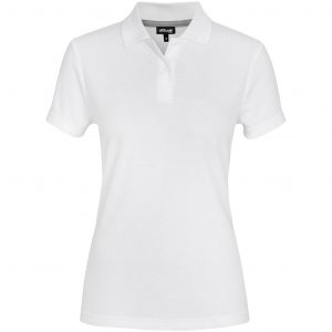 Ladies Bayside Golf Shirt - White Only