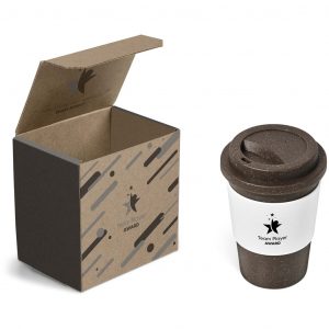 Brown Bean Kup in Bianca Custom Gift Box - Solid White Only