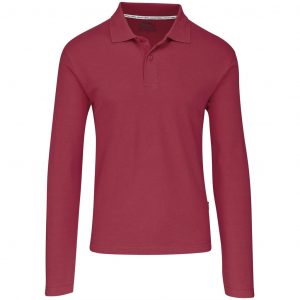 Mens Long Sleeve Zenith Golf Shirt - Red Only