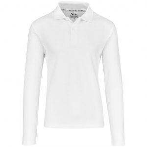 Mens Long Sleeve Zenith Golf Shirt - White Only