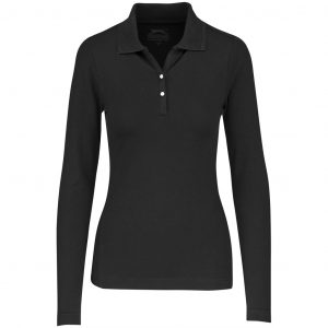 Ladies Long Sleeve Zenith Golf Shirt - Black Only