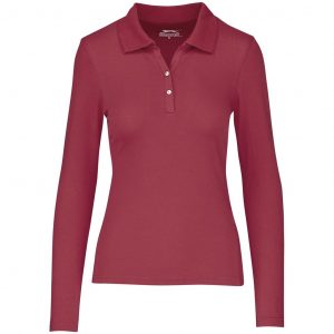 Ladies Long Sleeve Zenith Golf Shirt - Red Only