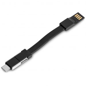 Ternate 3-In-1 Connector Cable Keyholder - Black Only